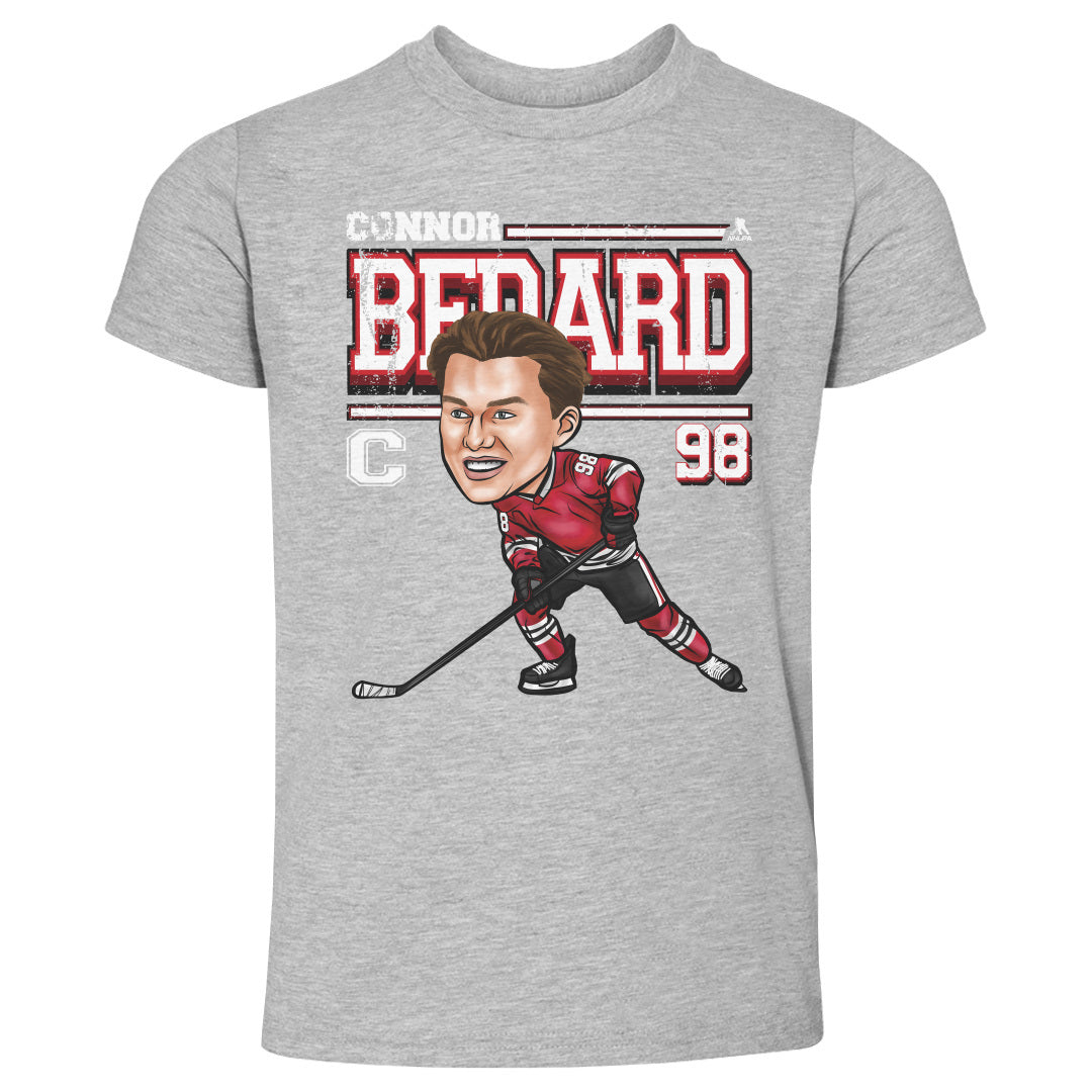 Connor Bedard Chicago Cartoon WHT