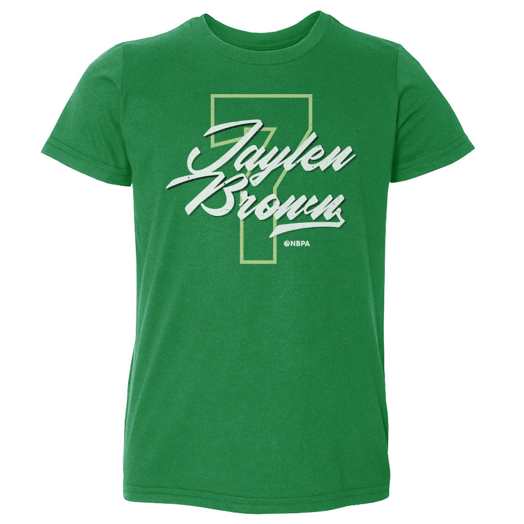 Jaylen Brown Boston Number Script WHT