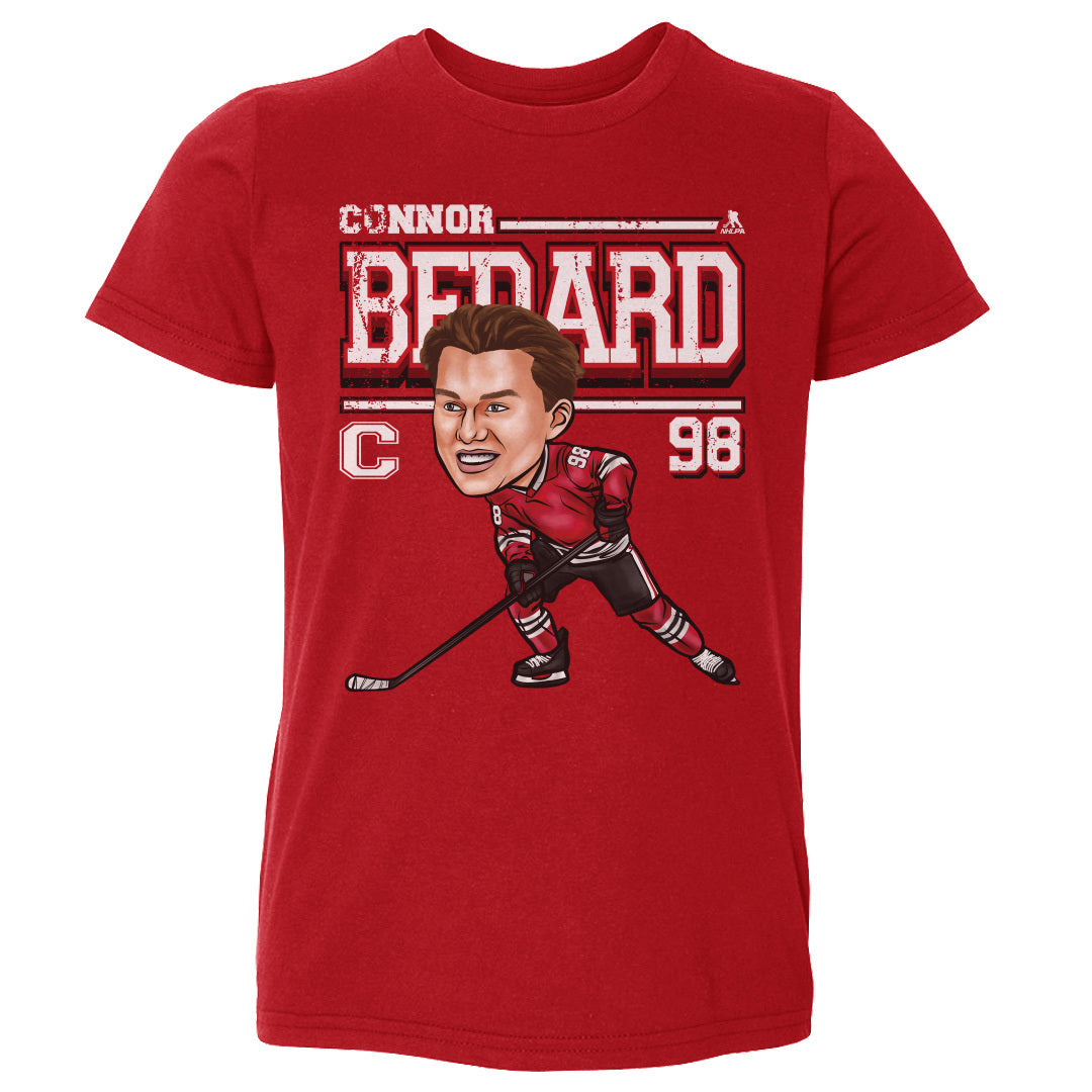 Connor Bedard Chicago Cartoon WHT