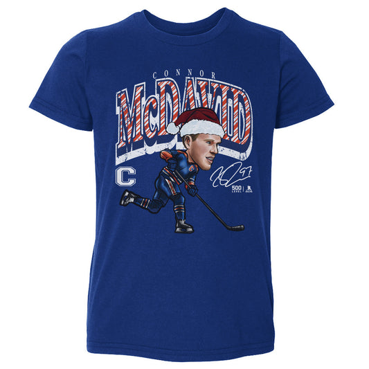 Connor McDavid Edmonton Cartoon Santa Hat WHT