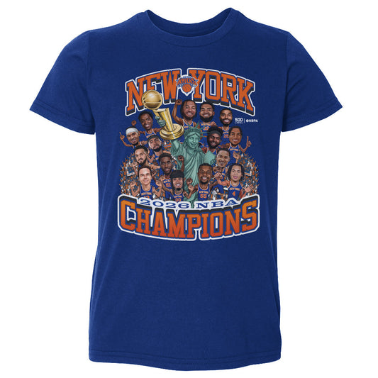 New York Knicks NBA Finals 2026 Champions Caricature WHT
