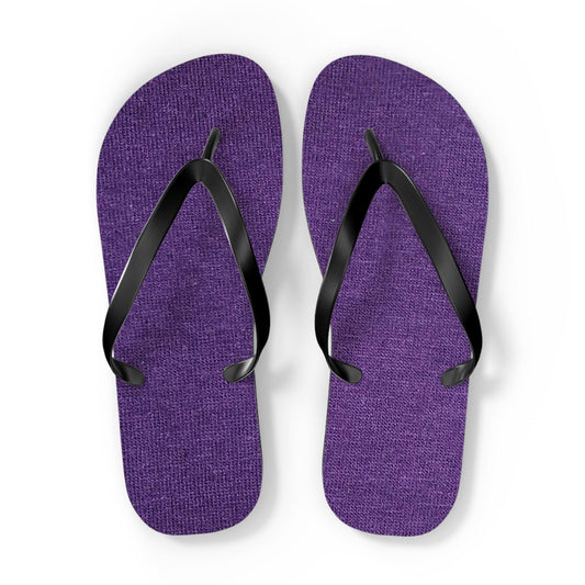 Faux Purple Silk Flip Flops