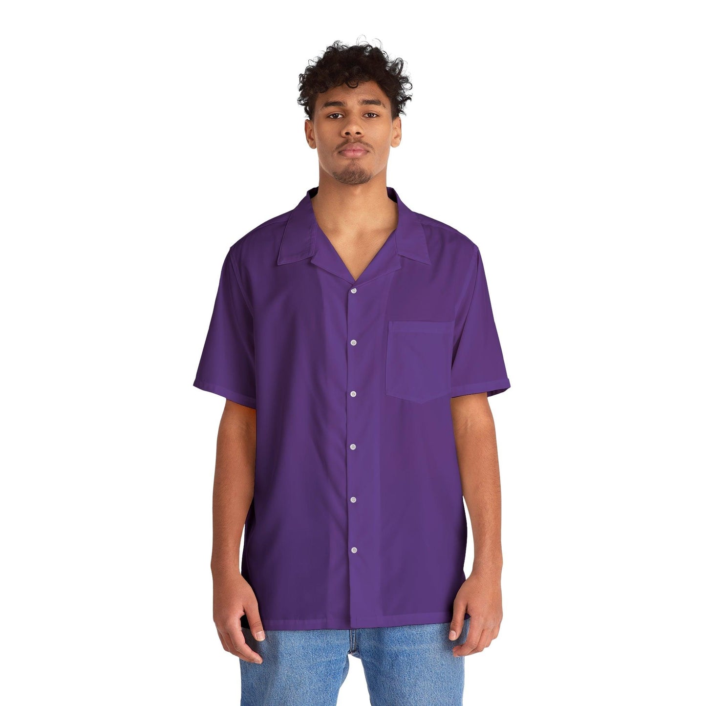Men's Hawaiian Shirt - Purple