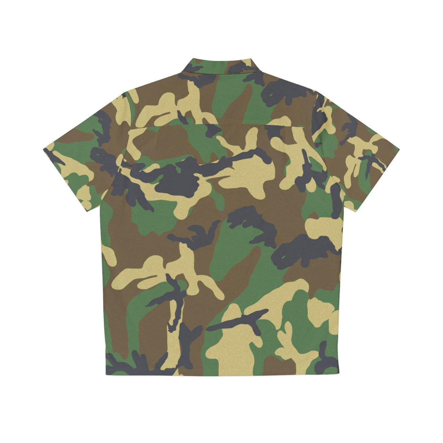 Green Camouflage Men’s Hawaiian Riot Shirt – Heavy Metal Summer Camo Vibes
