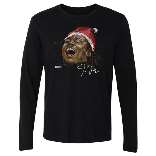 Justin Jefferson Minnesota Portrait Santa Hat WHT