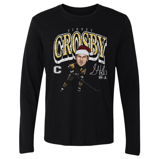 Sidney Crosby Pittsburgh Cartoon Santa Hat WHT