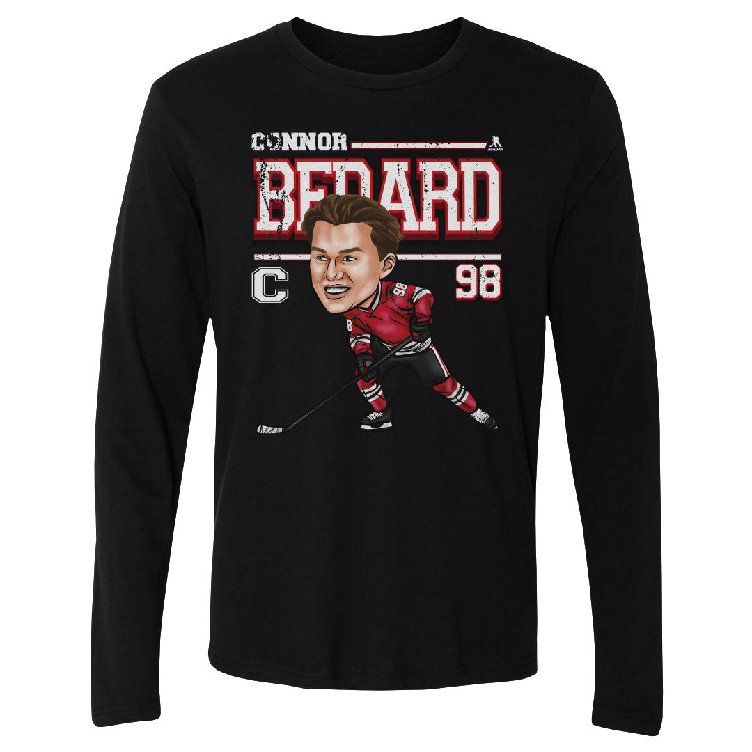 Connor Bedard Chicago Cartoon WHT
