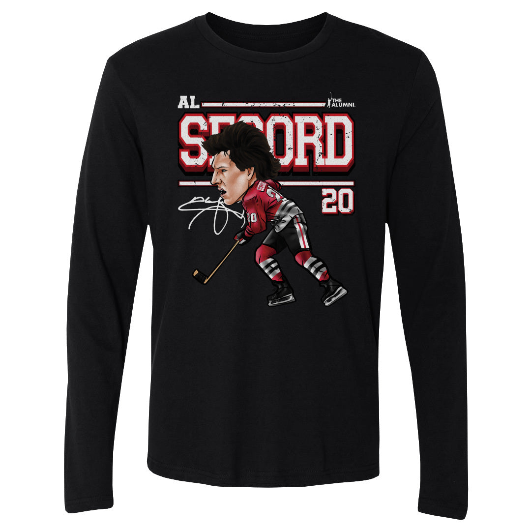 Al Secord Chicago Cartoon WHT