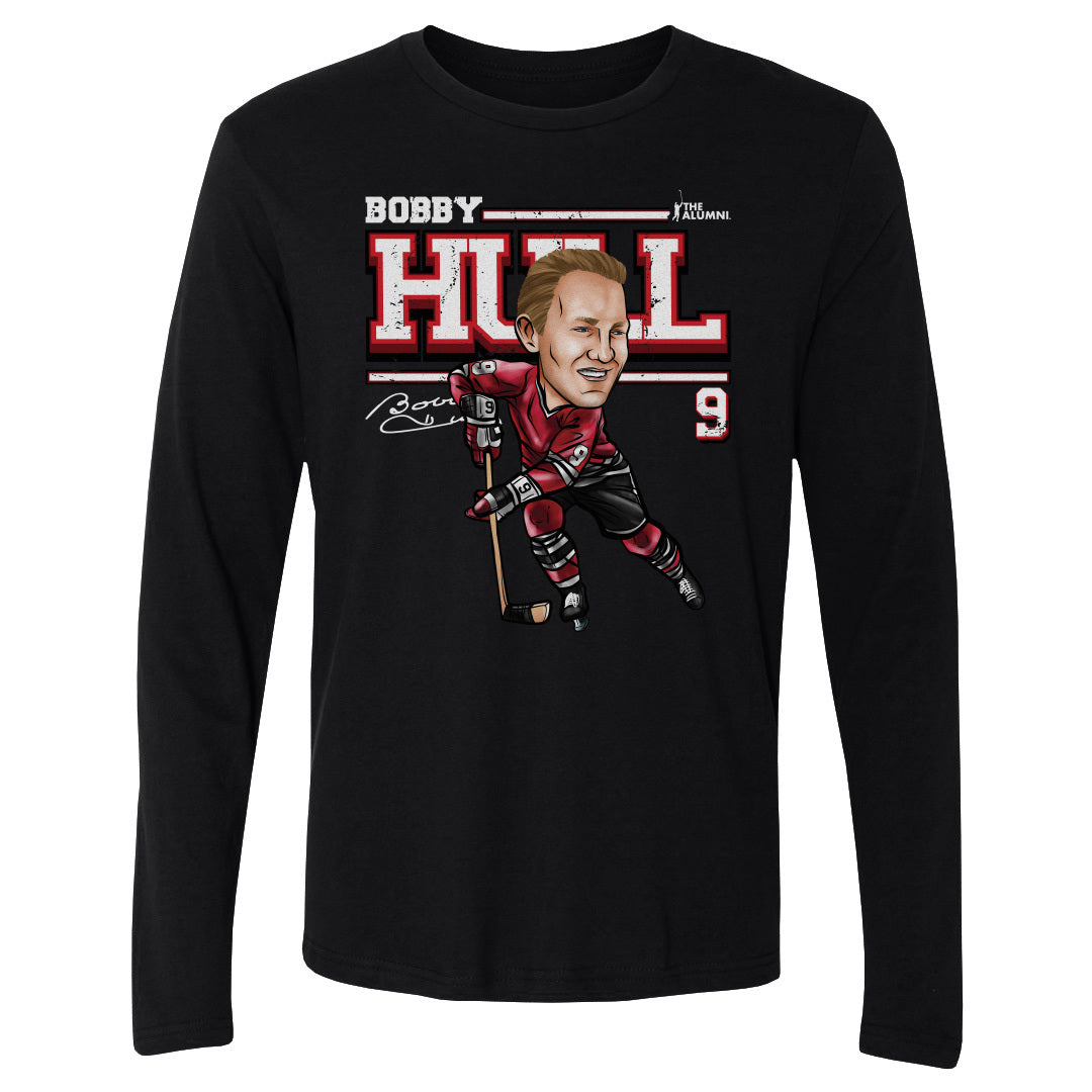Bobby Hull Chicago Cartoon WHT