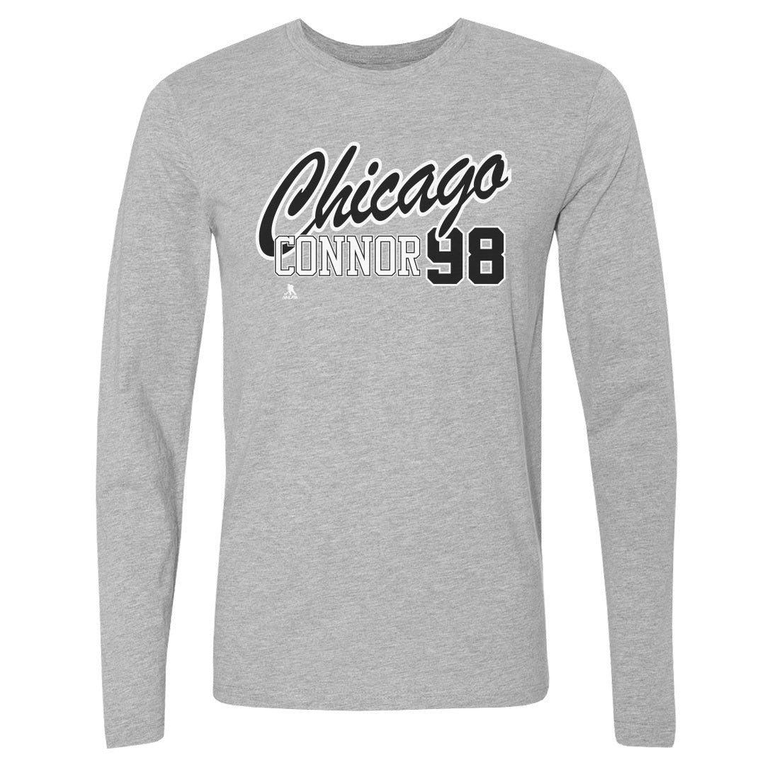 Connor Bedard Chicago Script 98 WHT