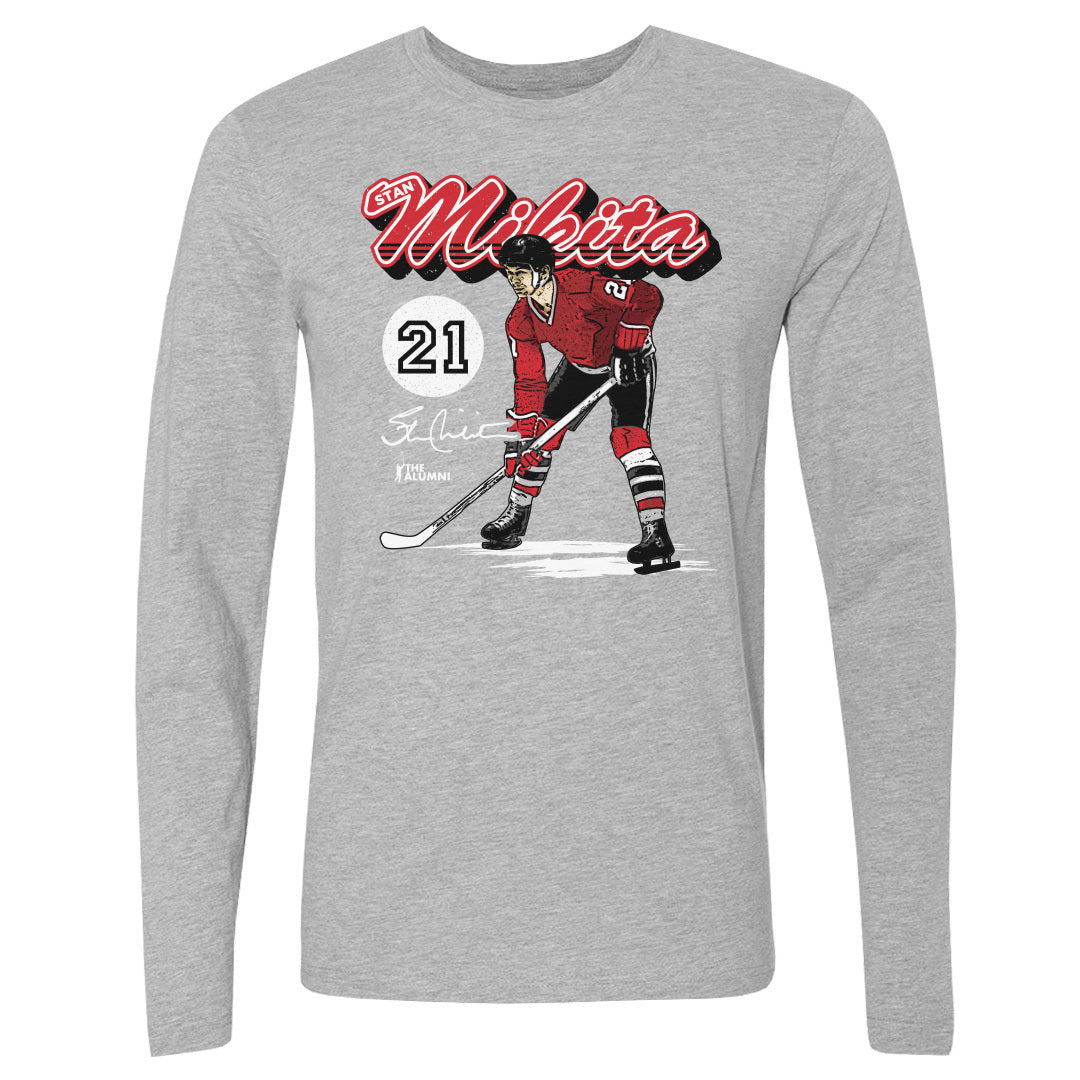 Stan Mikita Chicago Retro Script WHT