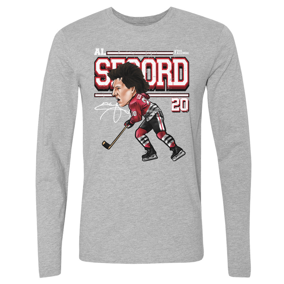 Al Secord Chicago Cartoon WHT