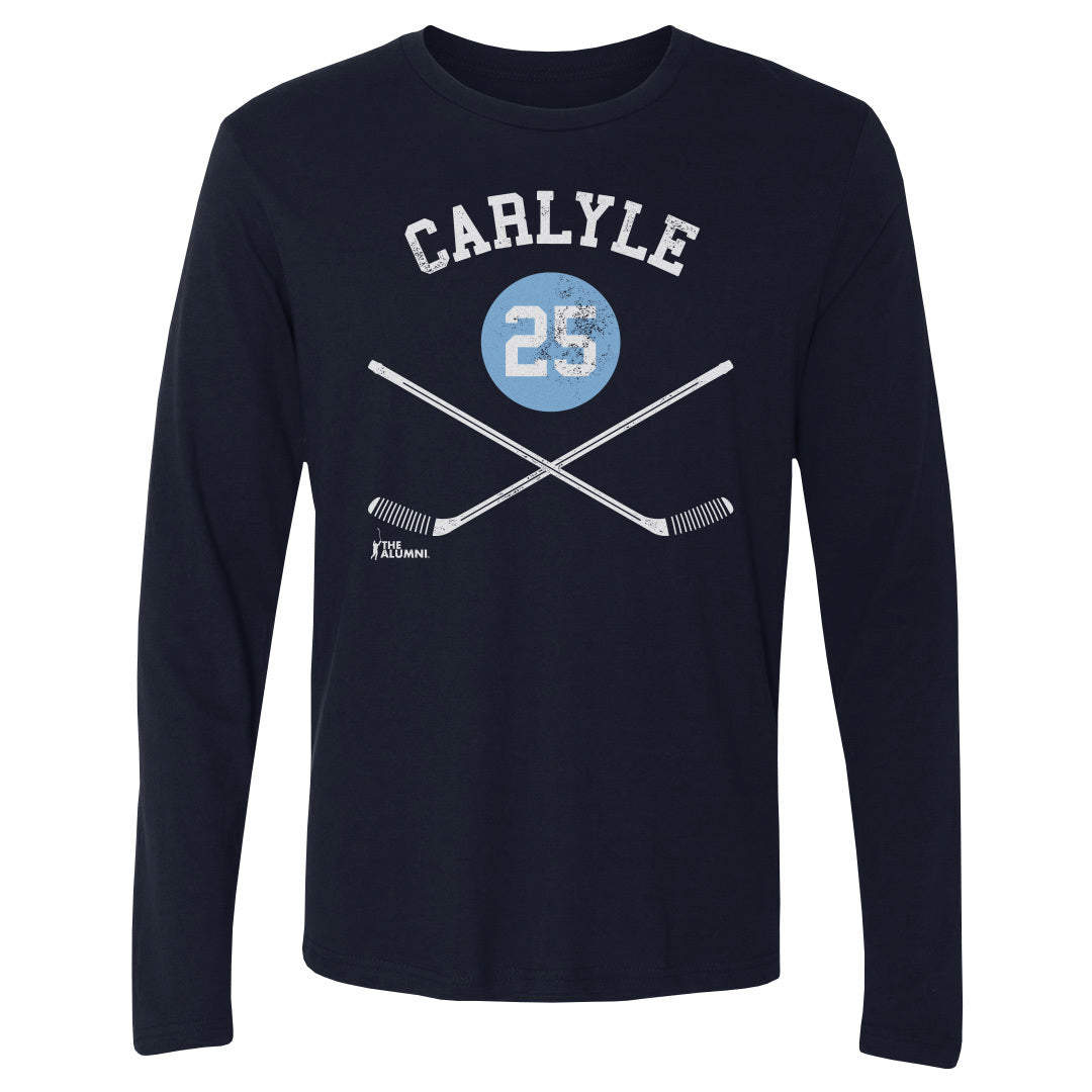 Randy Carlyle Pittsburgh 25 Sticks WHT