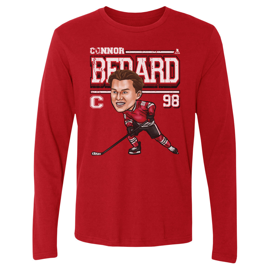 Connor Bedard Chicago Cartoon WHT