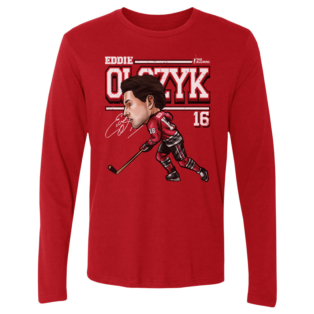 Eddie Olczyk Chicago Cartoon WHT