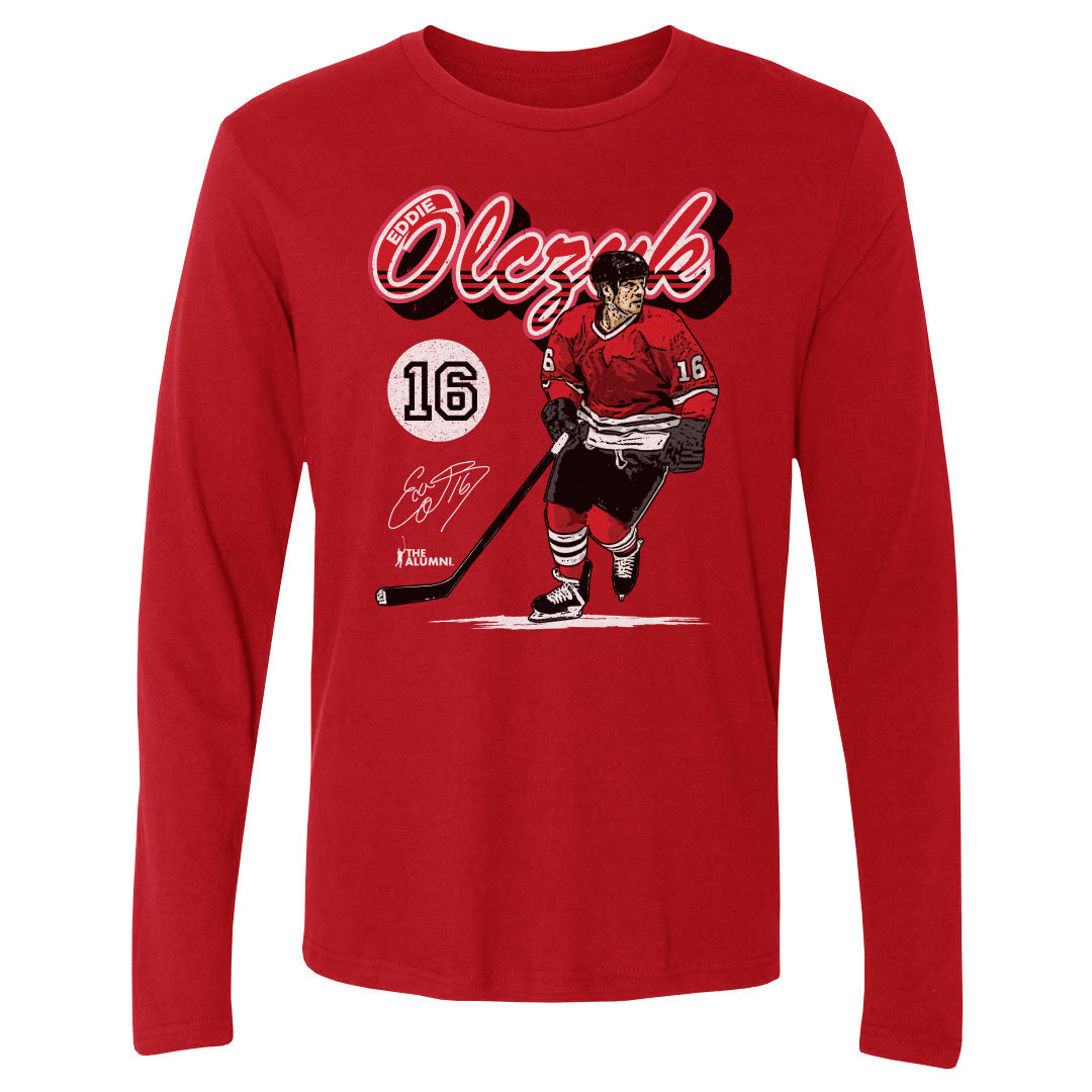 Eddie Olczyk Chicago Retro Script WHT