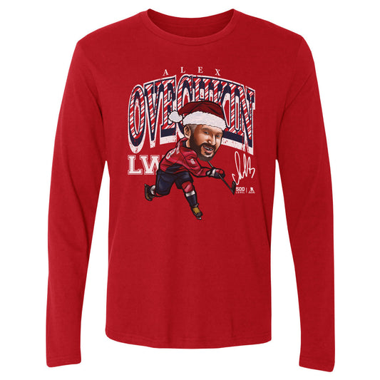 Alex Ovechkin Washington Cartoon Santa Hat WHT