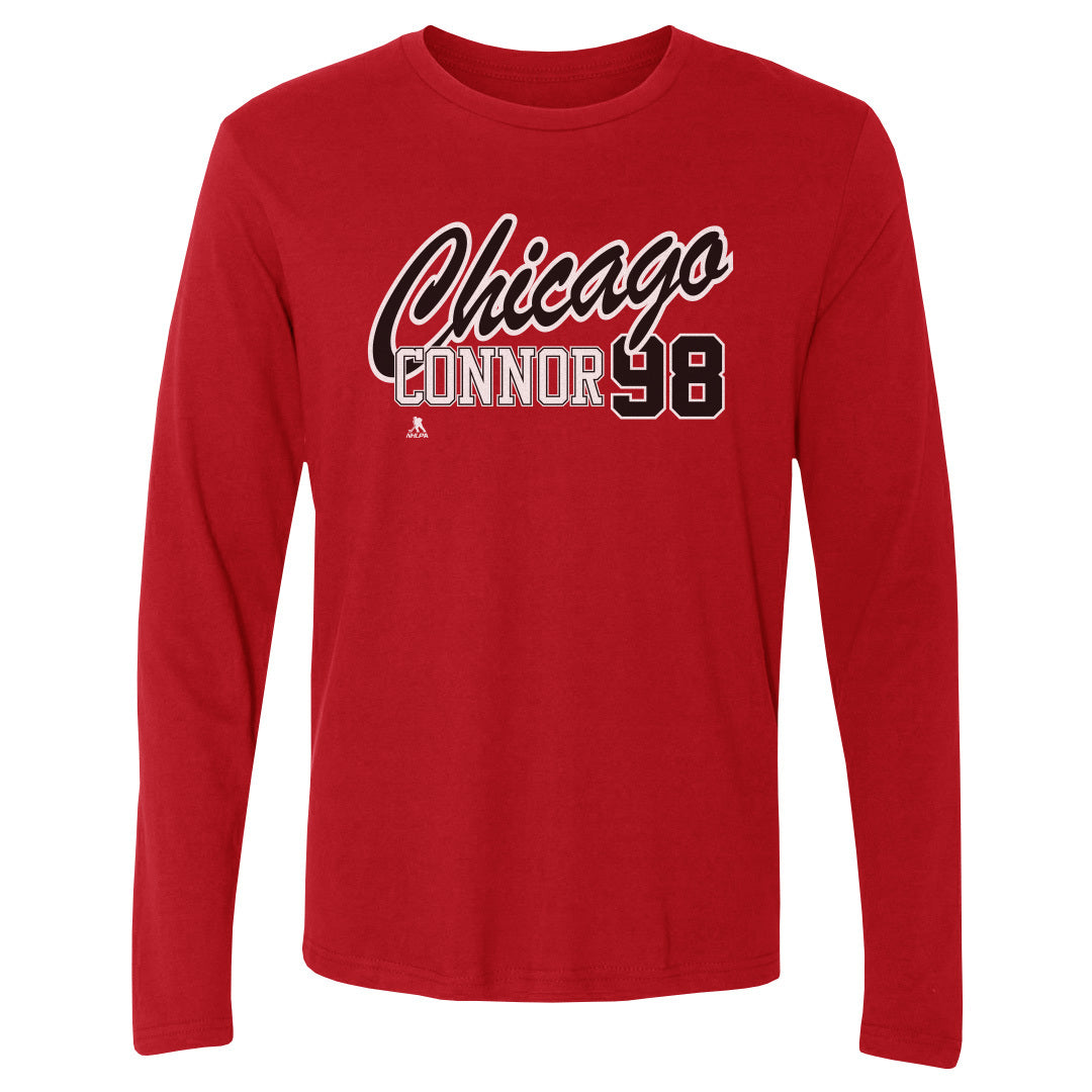 Connor Bedard Chicago Script 98 WHT