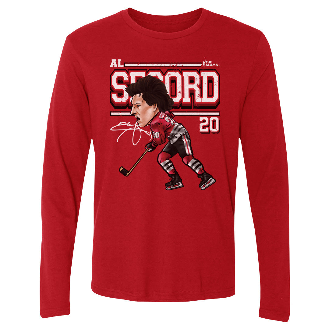 Al Secord Chicago Cartoon WHT