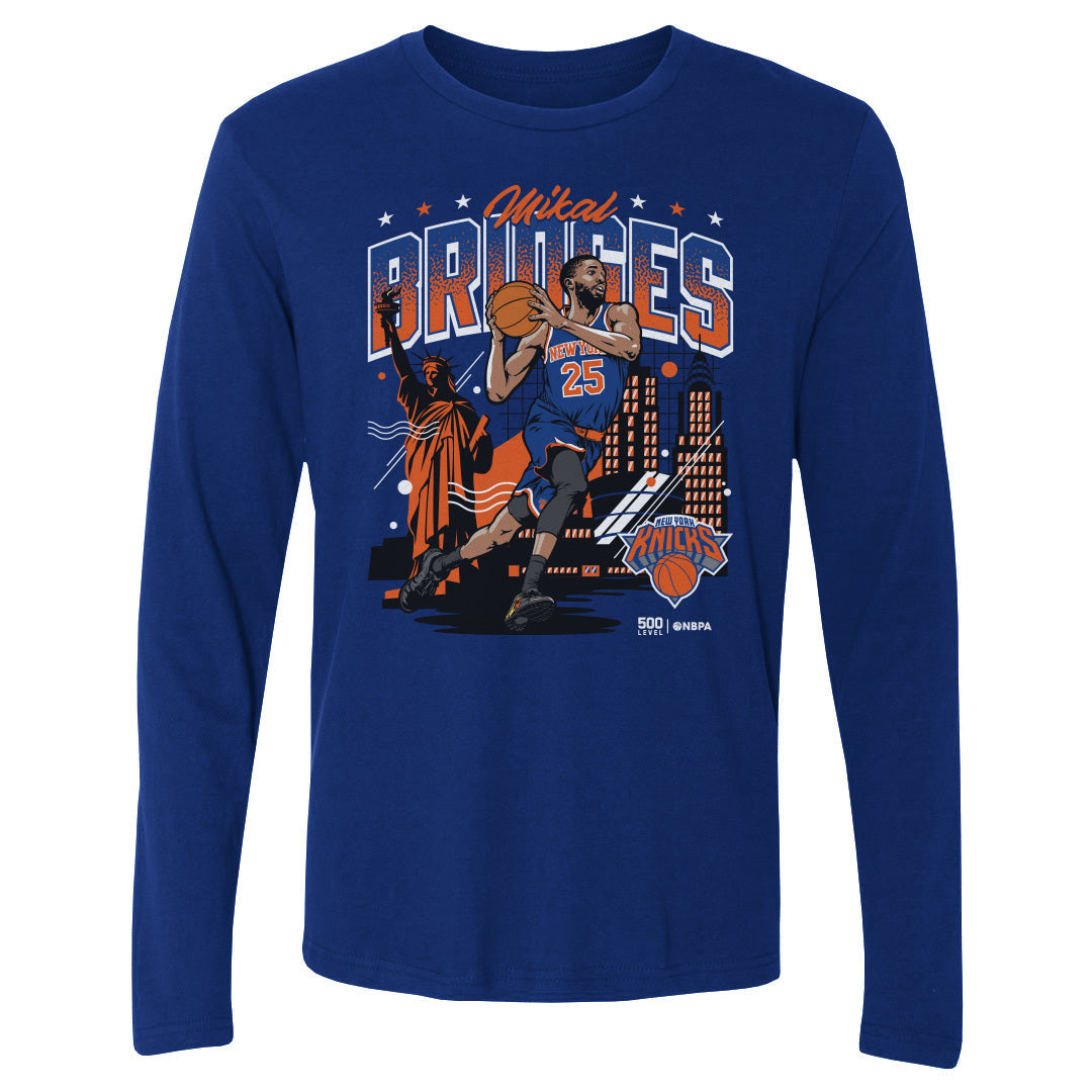 Mikal Bridges New York Knicks Skyline WHT