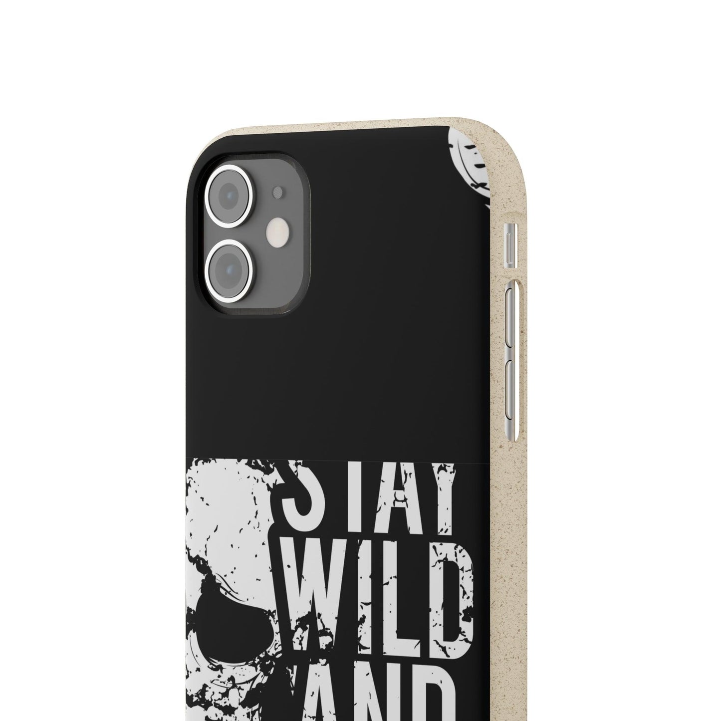 Stay Wild And Free Skull Biodegradable Cases