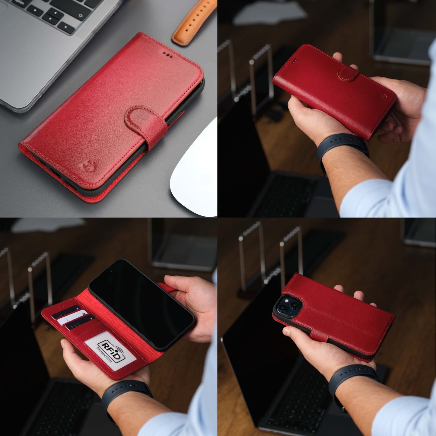 Casper Leather iPhone 15 Plus Wallet Case | Detachable MagSafe Compatible RFID Protection