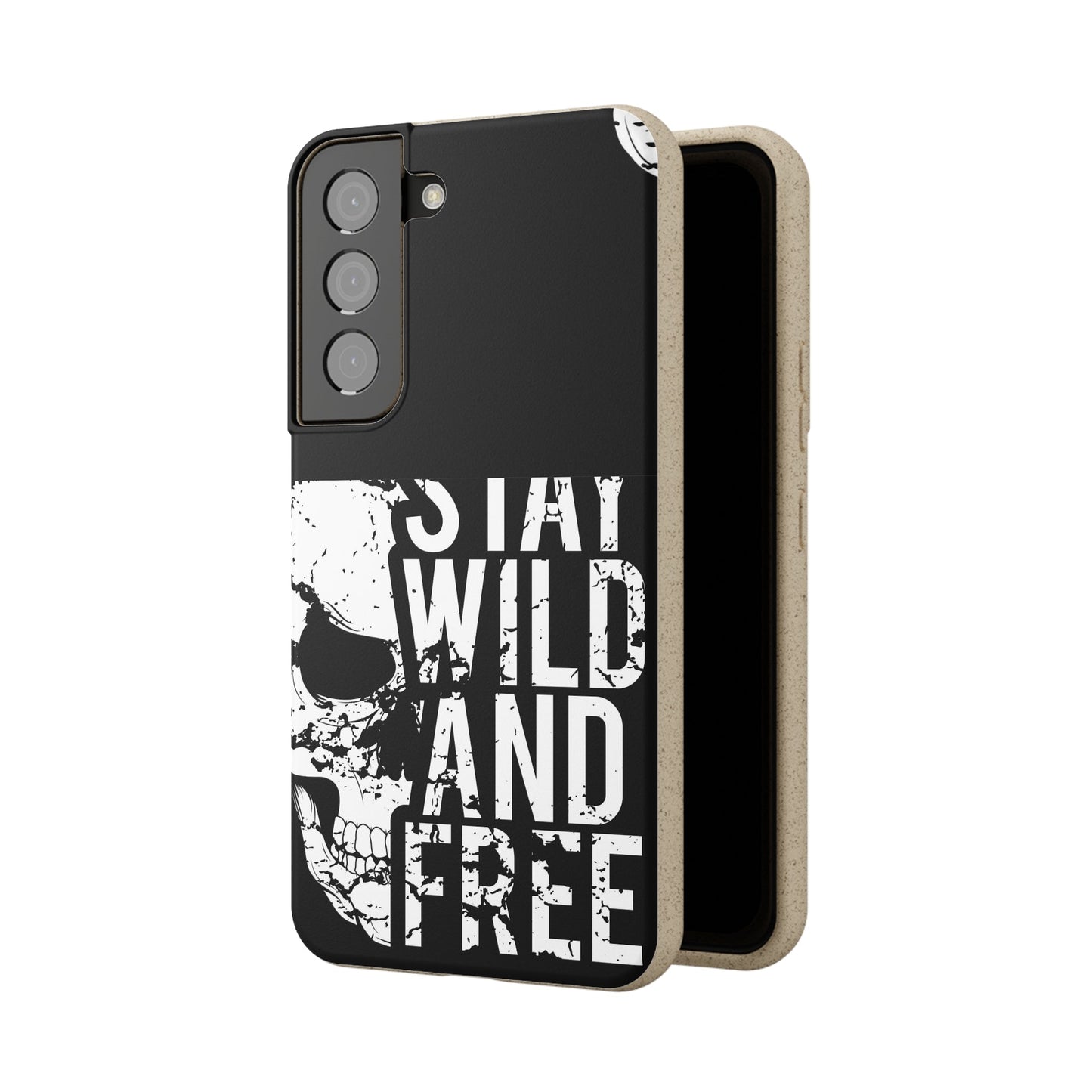 Stay Wild And Free Skull Biodegradable Cases