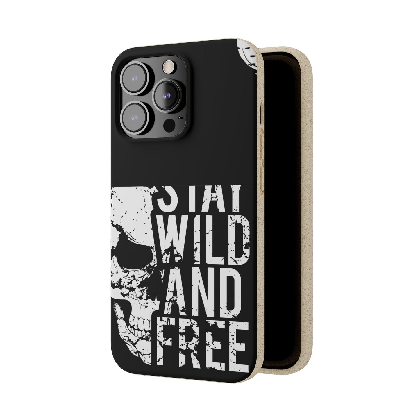 Stay Wild And Free Skull Biodegradable Cases