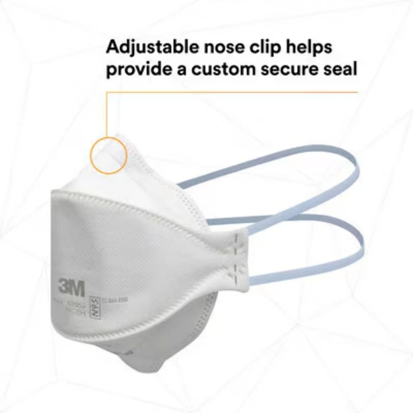 3M 9205+ N95 Aura Particulate Respirator Mask, White, Standard