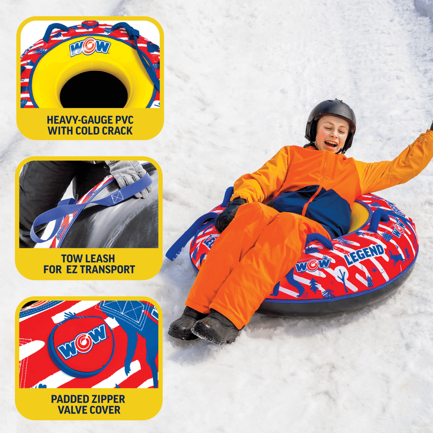 WOW Watersports Legend Hard-Bottom Snow Tube