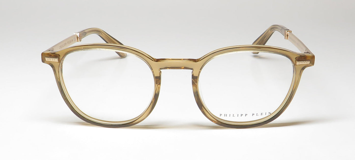 Philipp Plein Vpp057 Plein Gold Silhouette Eyeglasses
