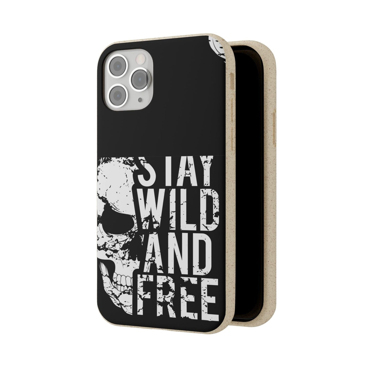 Stay Wild And Free Skull Biodegradable Cases