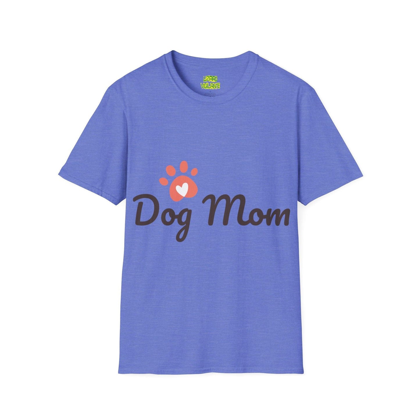 Dog Mom with Paw and a Heart in it Graphic Unisex Softstyle T-Shirt