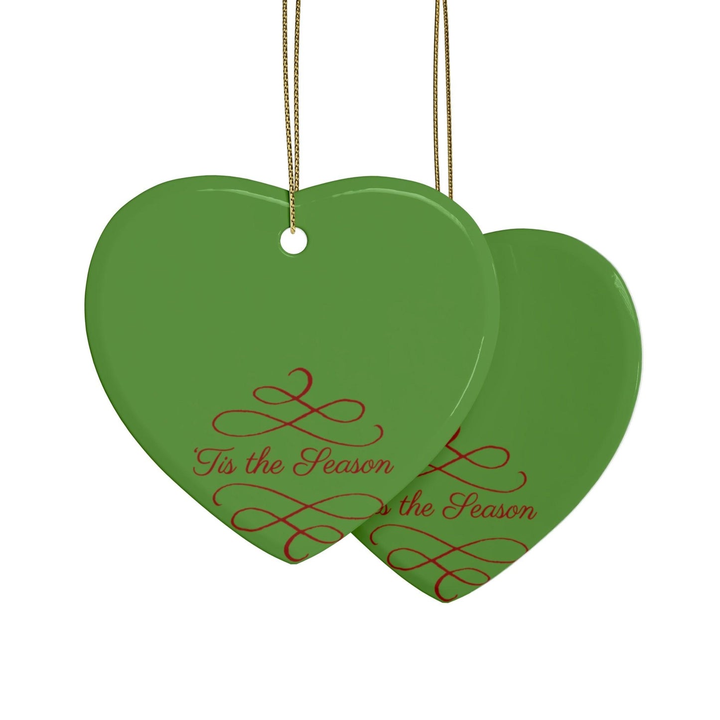 Tis The Season Christmas Tree Ceramic Ornaments (1pcs, 5pcs, 10pcs, 20pcs)
