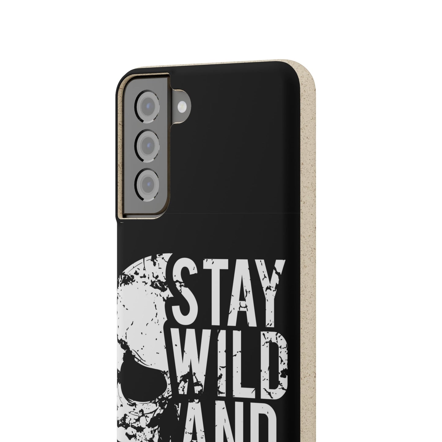 Stay Wild And Free Skull Biodegradable Cases