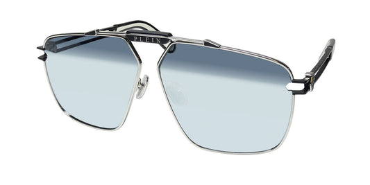 Philipp Plein Spp049 Silver Plein Seventies Sunglasses