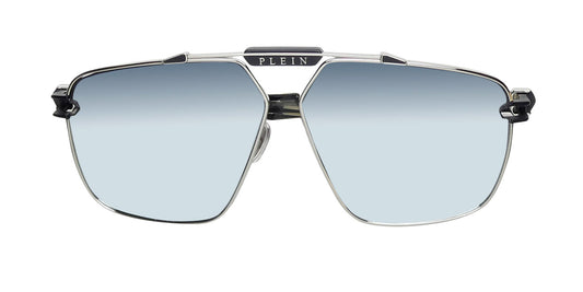 Philipp Plein Spp049 Silver Plein Seventies Sunglasses