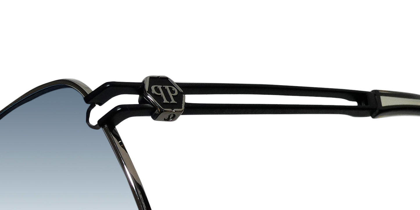Philipp Plein Spp049 Silver Plein Seventies Sunglasses