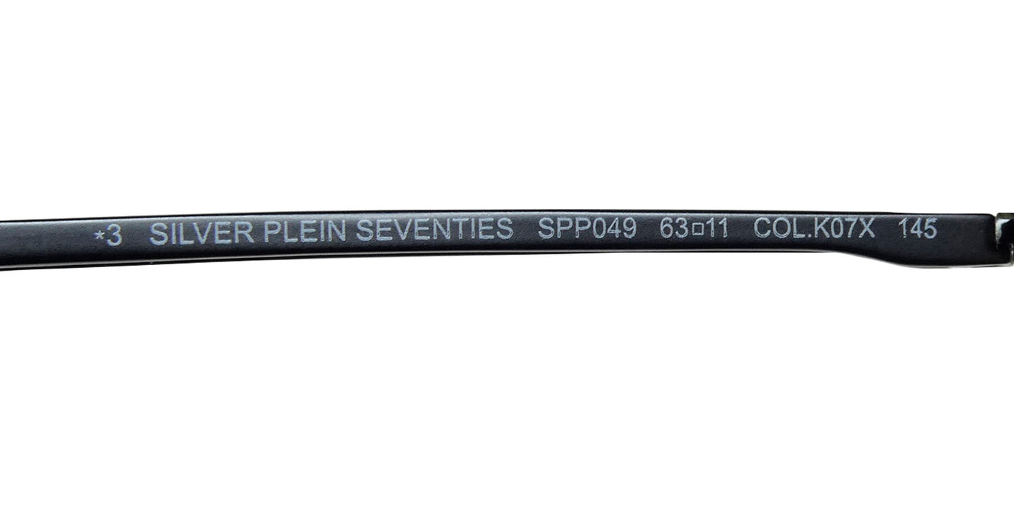 Philipp Plein Spp049 Silver Plein Seventies Sunglasses