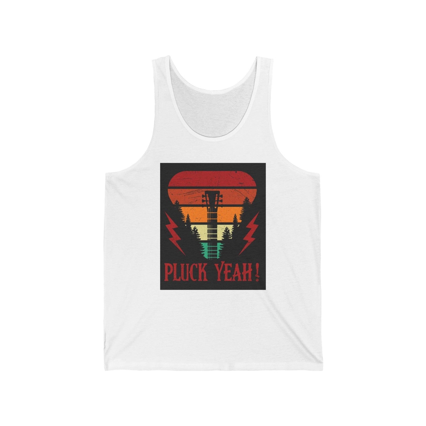 Pluck Yeah! Guitar Neck Unisex Jersey Tank