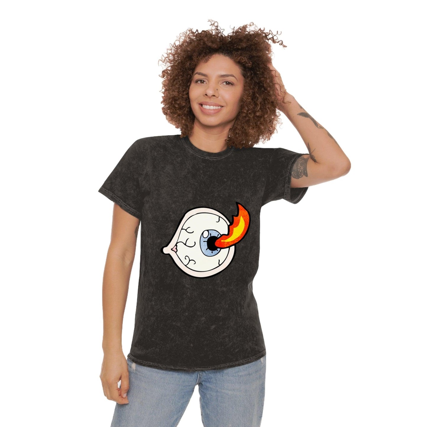 Eyeball Torch Unisex Mineral Wash T-Shirt