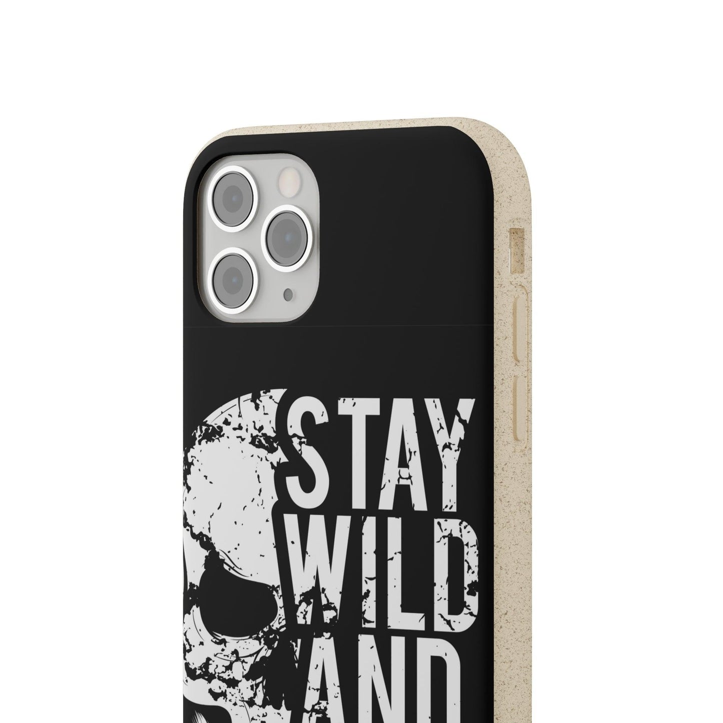 Stay Wild And Free Skull Biodegradable Cases