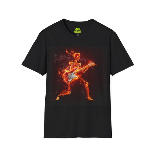 Fiery Guitarist Unisex Softstyle T-Shirt