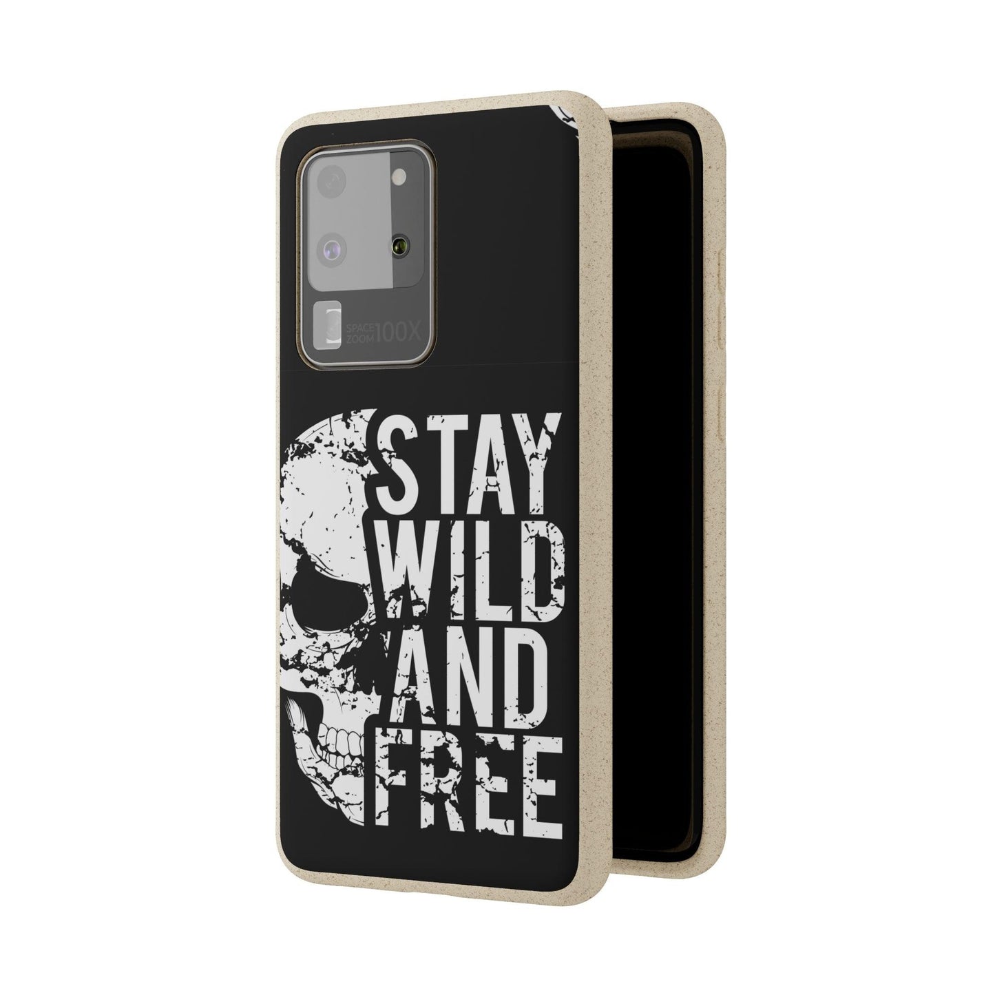 Stay Wild And Free Skull Biodegradable Cases