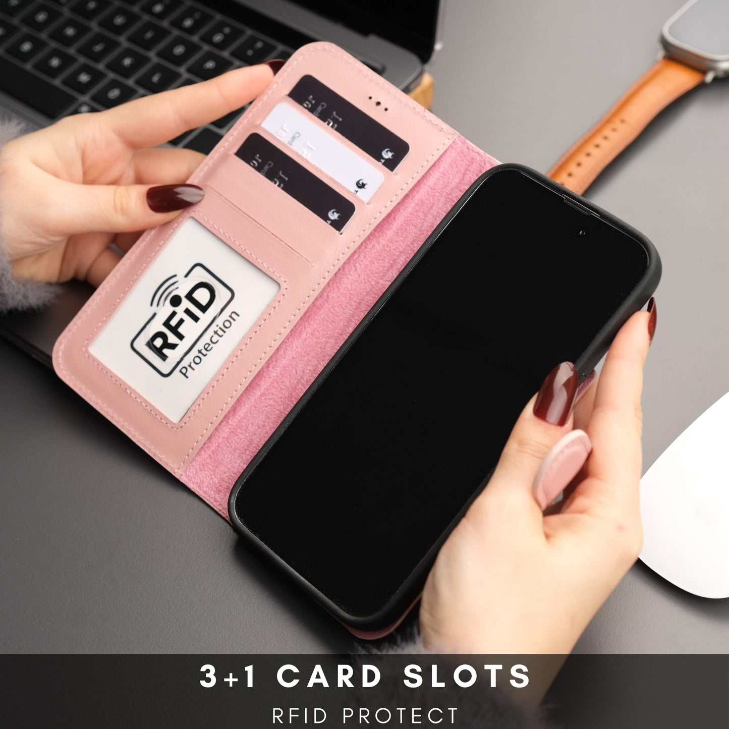 Casper iPhone 16 Wallet Case Leather MagSafe