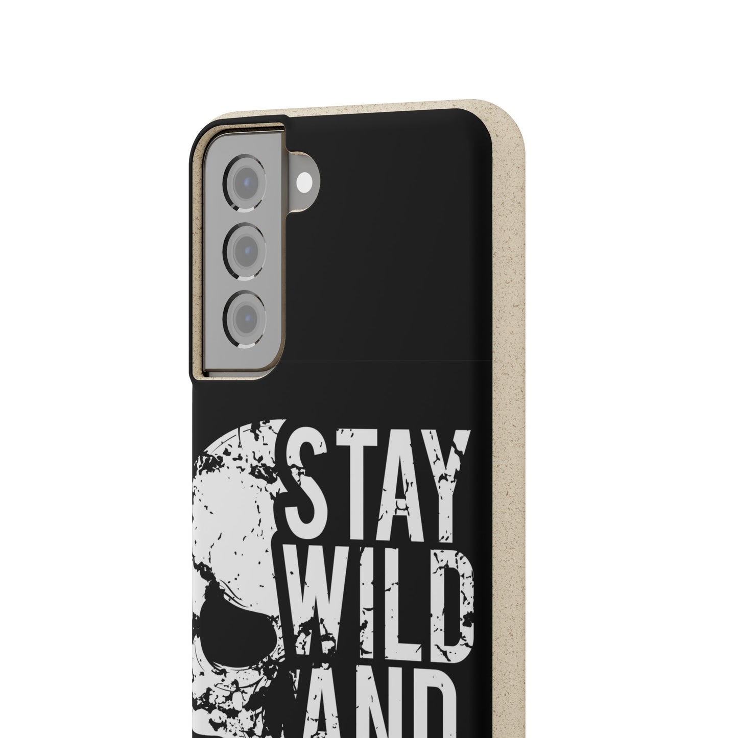 Stay Wild And Free Skull Biodegradable Cases