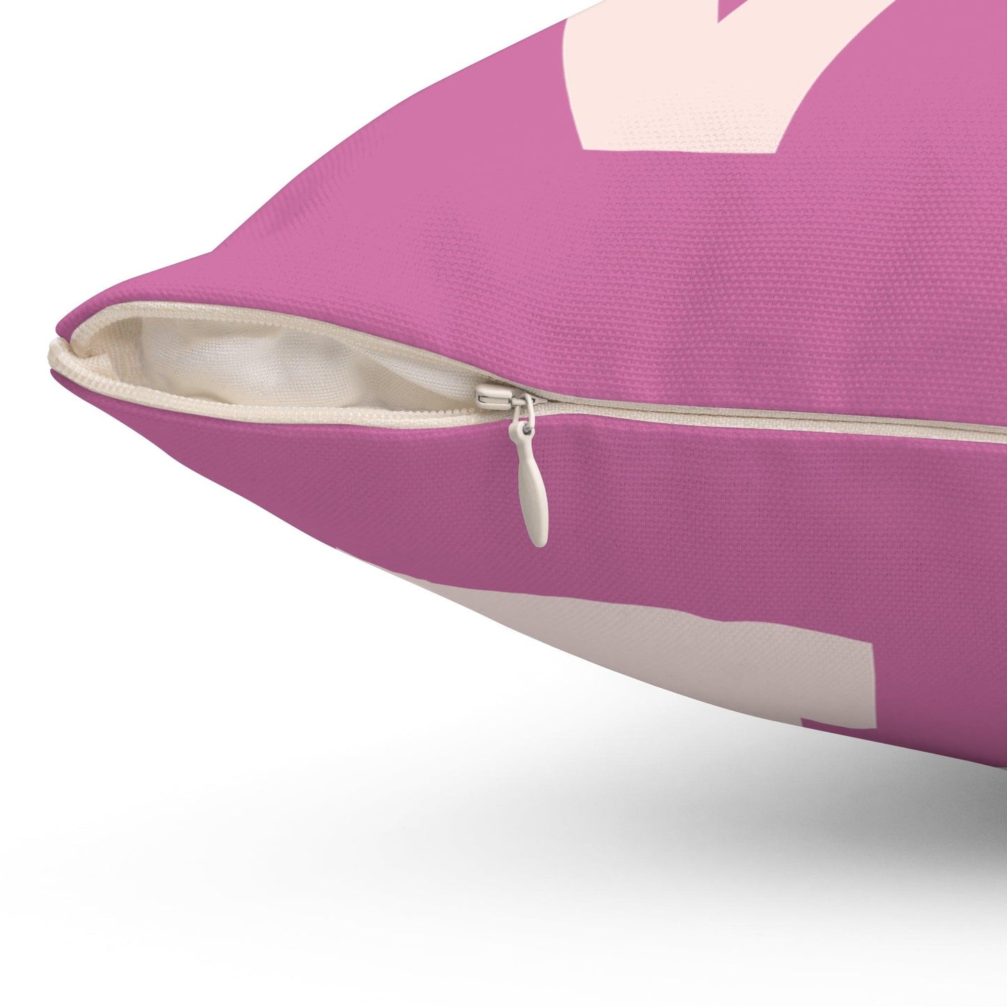 Pink Love Every Day Spun Polyester Square Pillow