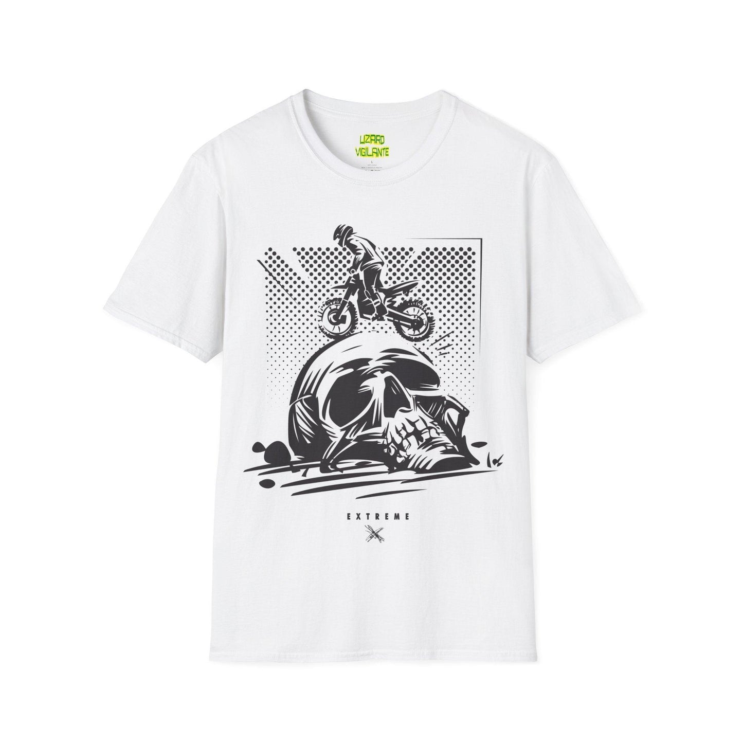 Off Road Motorcycle Skull Unisex Softstyle T-Shirt