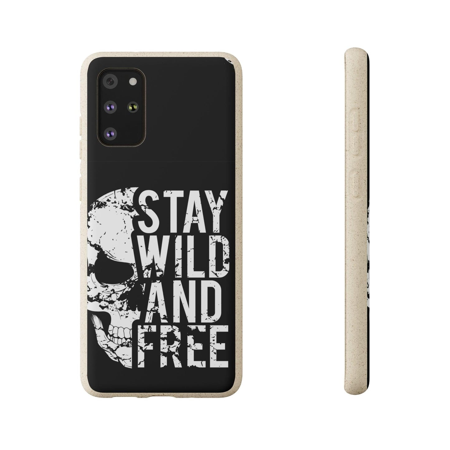Stay Wild And Free Skull Biodegradable Cases
