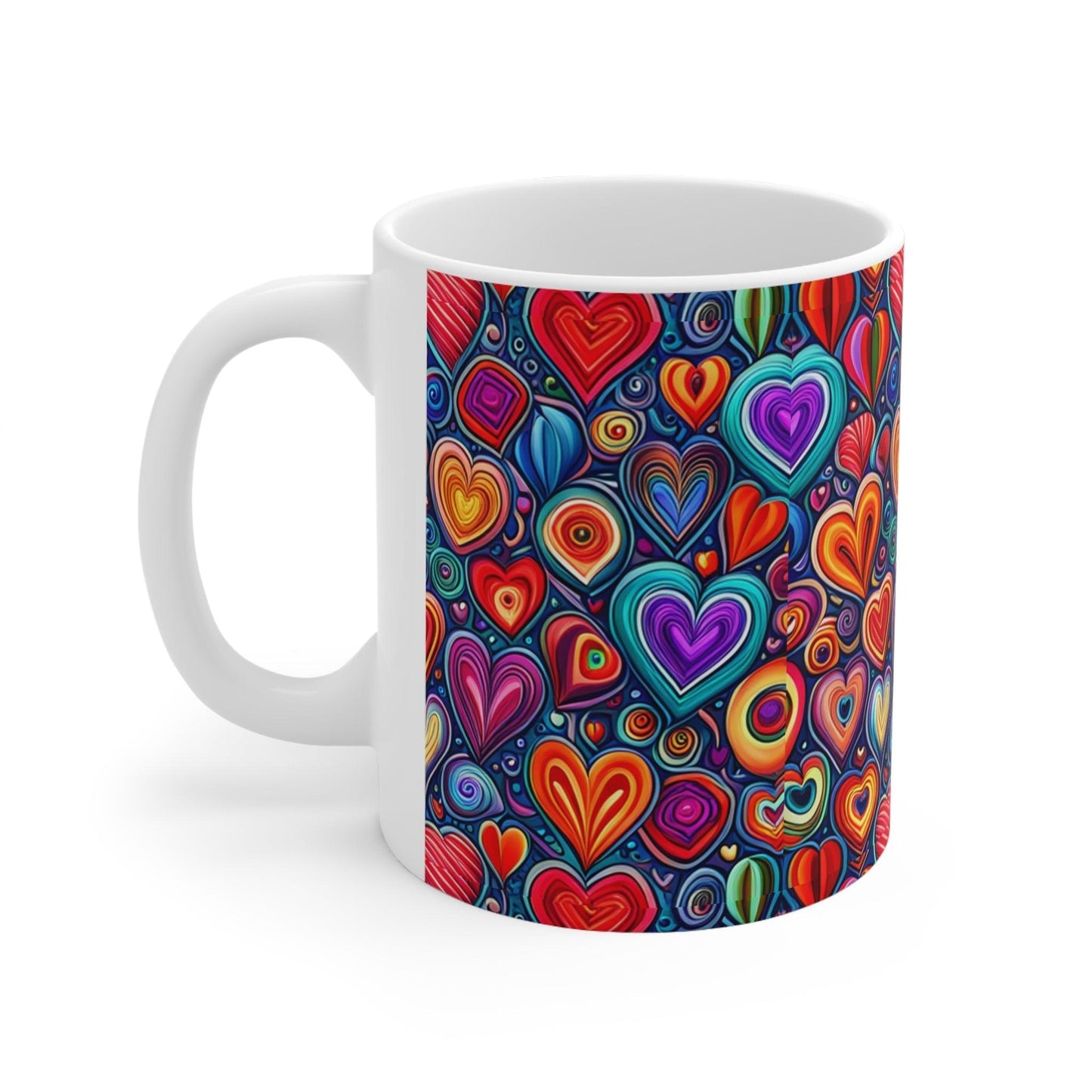 Much Love Ceramic Hearts Mug 11oz